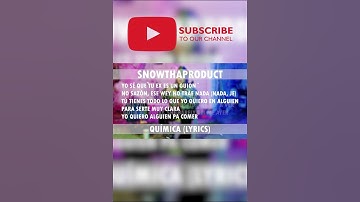 Thumbnail of Snow Tha Product - "Química" Lyrical Video | YouTube Shorts Part #2