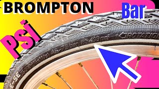 What Pressure Should I use in my Brompton Tires?