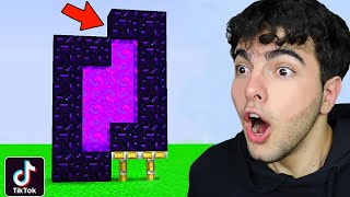 MİNECRAFT TikTok HİLELERİNİ Test Ettim !