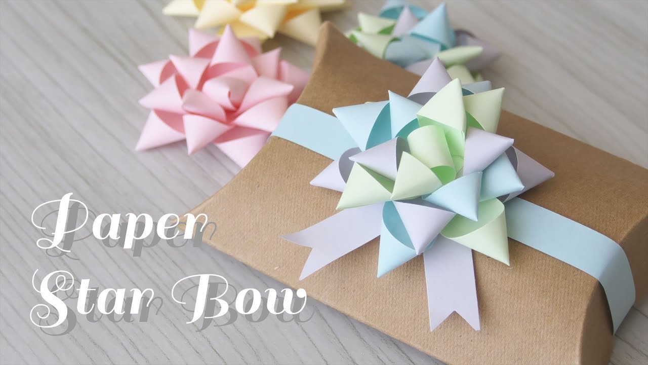 紙で作る星形リボンの作り方 ラッピング How To Make Paper Star Bow Youtube