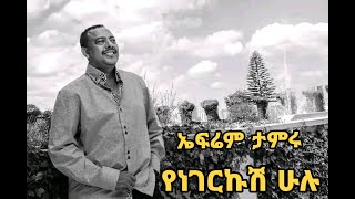 Efrem tamru | Yenegerkush hulu (lyrics) _ ኤፍሬም ታምሩ | የነገርኩሽ ሁሉ (በግጥም)