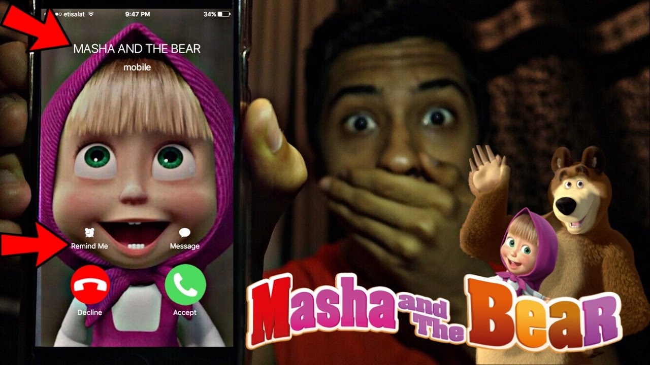 Calling Masha And The Bear Masha I Medved Omg She Actually Answered Youtube