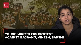 WFI row: Young wrestlers protest at Jantar Mantar against Bajrang, Vinesh; Sakshi Malik reacts