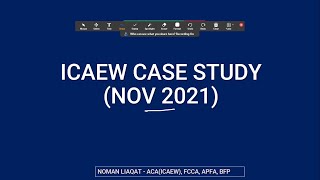ACA (ICAEW) Case Study Orientation November 2021
