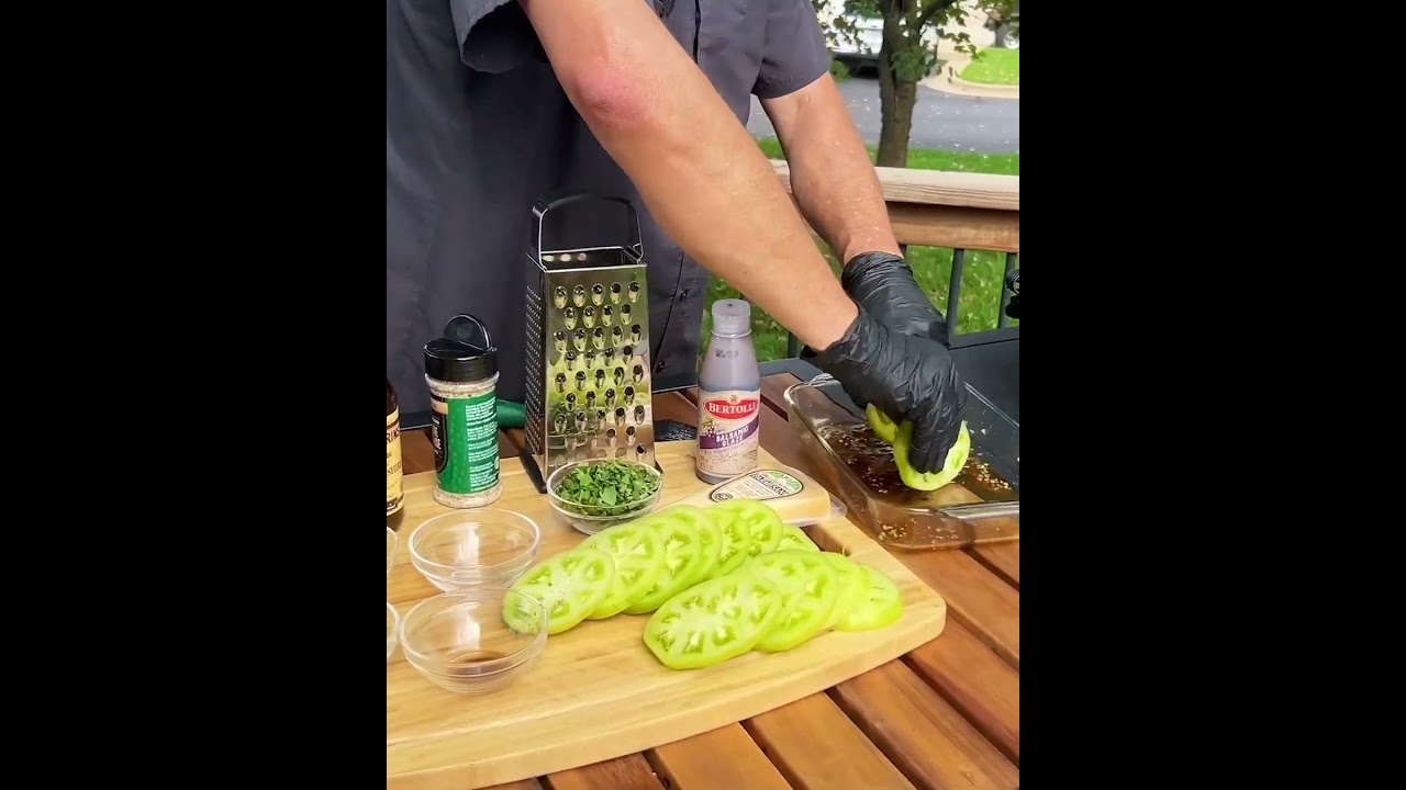 Grilled Green Tomatoes on the Big Green Egg | Video Recipe