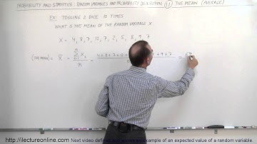 Prob & Stats - Random Variable & Prob Distribution (11 of 53) The Mean Average