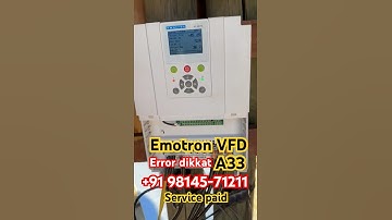 Cg Emotron parameter setting service paid +91 98145-71211 error A33, A26