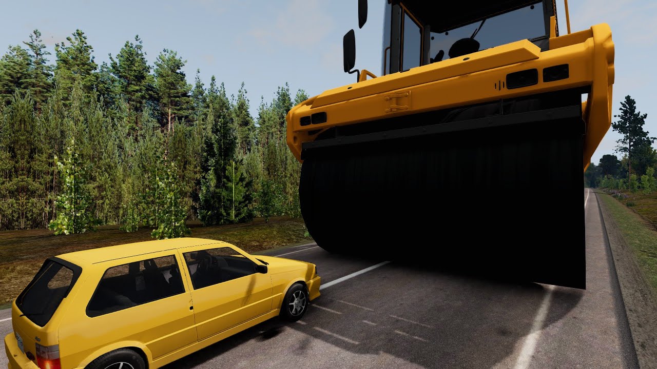 Cars vs Roller 2 BeamNG.Drive - YouTube