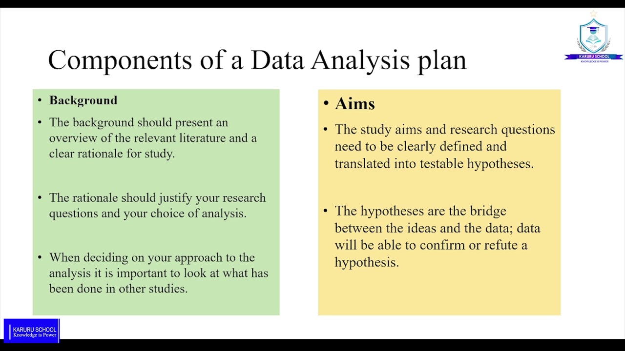 what is data analysis plan in action research