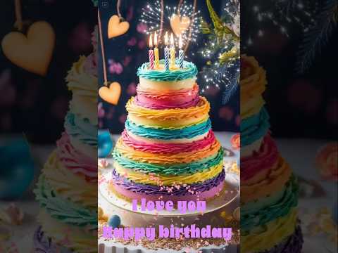 Happy birthday to you song 💖 rainbow colors #happybirthday #birthdaycake #birthdaysong #생일