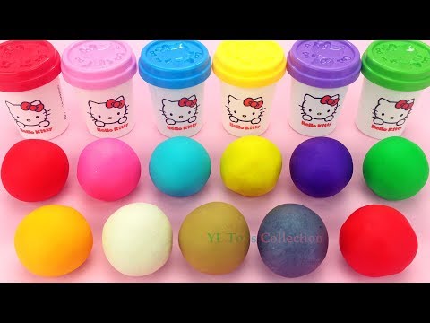 آموزش Colors Hello Kitty Play Dough with Elmo Ice Cream Popsicles and Surprie Toys PJ Masks