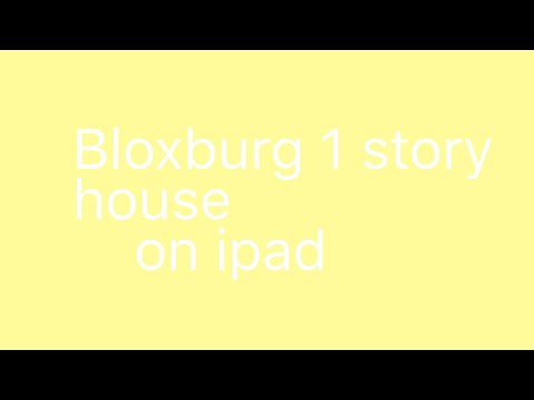Building One Story House Bloxburg On Ipad Youtube