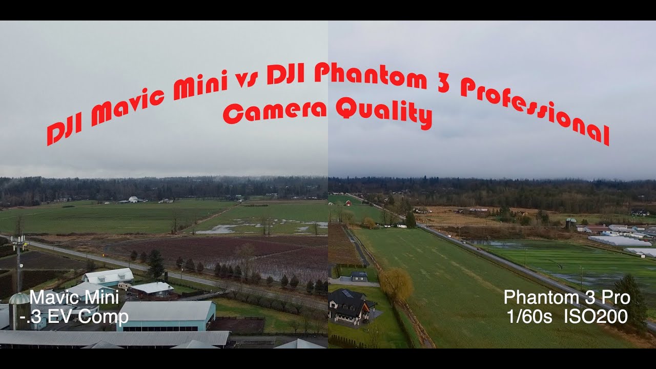 Mini vs Phantom 3 Pro Camera Comparison YouTube