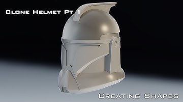 Clone Helmet Pt.1: Creating Shapes in Blender (timelapse)