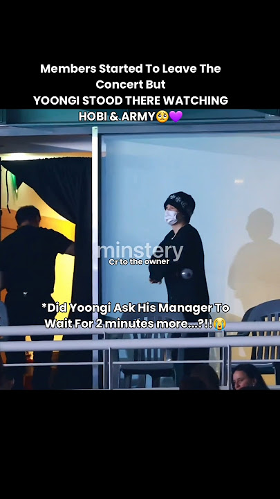 YOONGI STOOD THERE WATCHING HOBI & ARMY😭💜#shorts #yoongi Yoongi at jhope concert