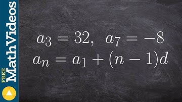 Learn how to find the explicit formula of an arithmetic sequence given two terms