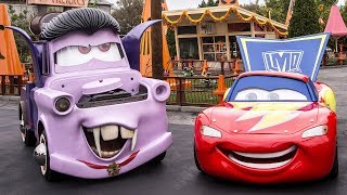 ALL Cars Land Halloween Costumes: Vampire Mater, Clown Red, Pirate Cruz, DJ, Lightning, Disneyland