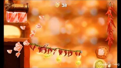 Rayman Fiesta Run Level 11 Giant BBQ Walkthrough PERFECT 100%
