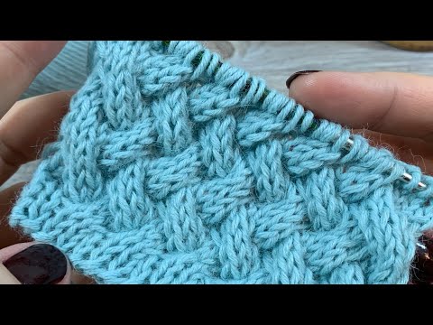Узор плетенка спицами для шарфа