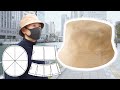 Bucket hat made from paper pattern