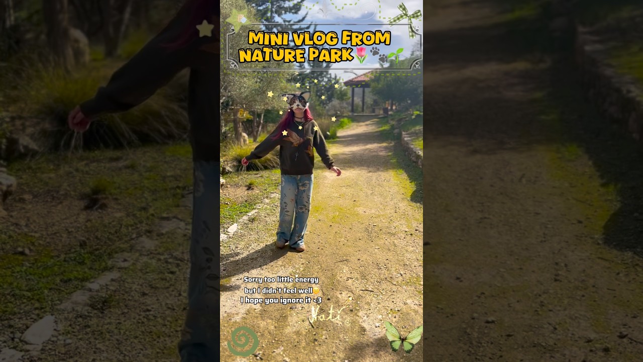 Mini VLOG from nature park 🌱😽🌷🐾 