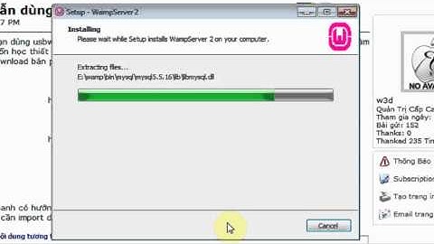 W3D.vn hướng dẫn sử dụng wampserver để cài localhost