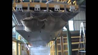 LaborSave. Coffee bean bags fully automatic cutting and emptying.