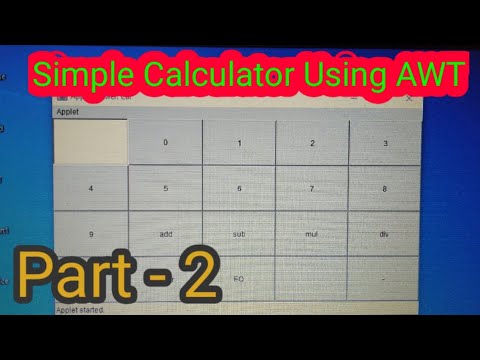 #96 - Simple calculator program using AWT