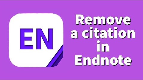 How to permanently remove endnote reference from word document | How to delete endonote citation