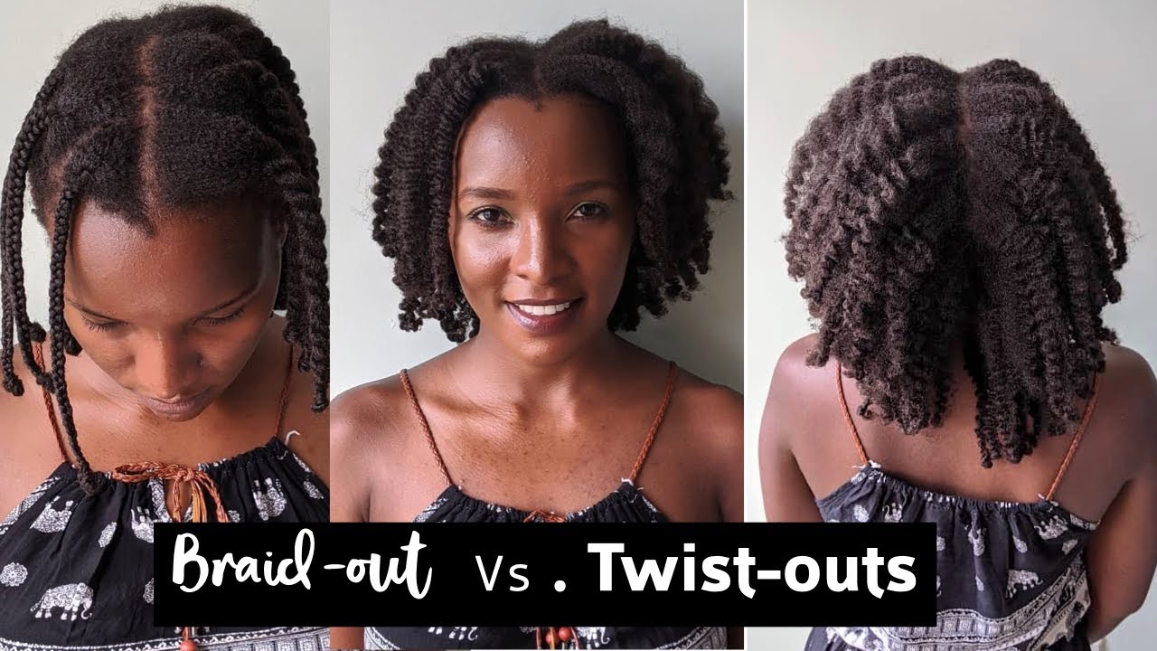 Braid Out Vs Twist Out on Natural Hair Using Vaseline Petroleum Jelly ...