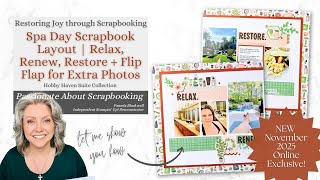 Relax, Renew, Restore | 12x12 Scrapbook Layout using Stampin’ Up!® Hobby Haven Suite Collection screenshot 4