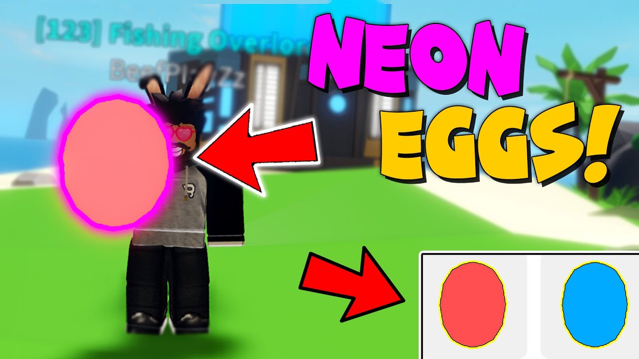 How To Get Neon Shark Eggs In Fishing Simulator Roblox Youtube - neon egg roblox