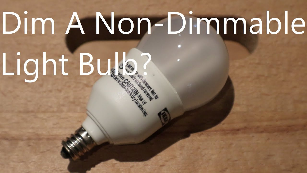 Trying To Dim A Non-Dimmable Light Bulb