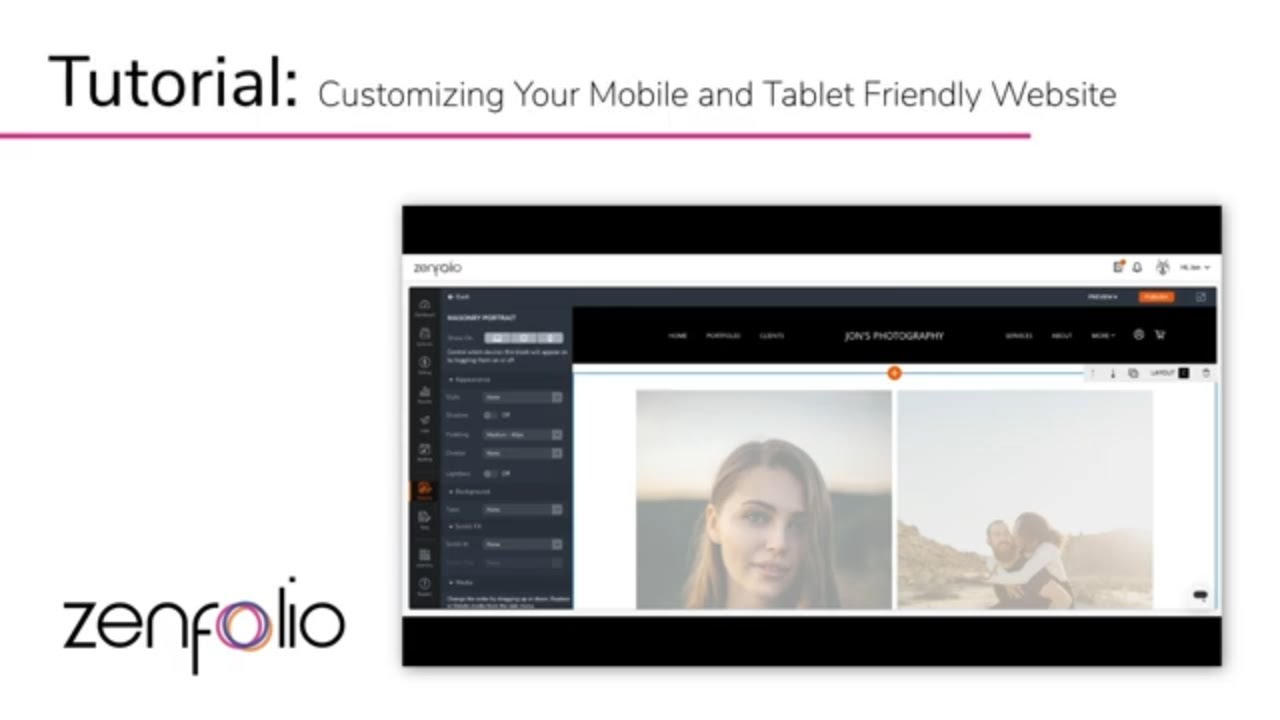 How to Customize Your Zenfolio Website for Mobile and Tablet Devices
