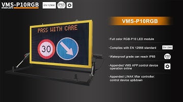 StarsPlastic Truck Mounted VMS Boards Full color P10 LED Module Variable Message Sign EN 12966