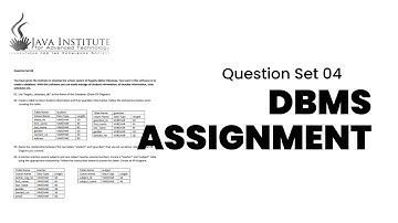 Database Management System Question Set 04