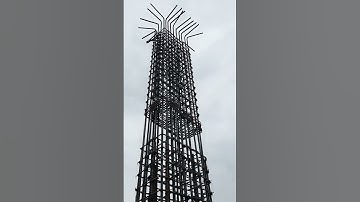 Top roof Column rebar #construction #engineer #column #work
