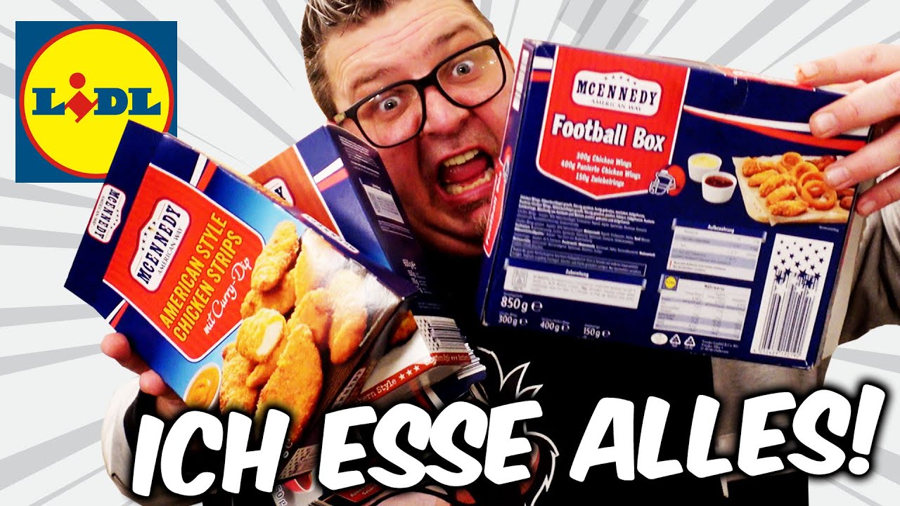 ICH ESSE ALLES | TEST: LIDL SUPER BOWL SNACKS - YouTube