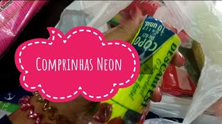 Comprinhas para festa neon