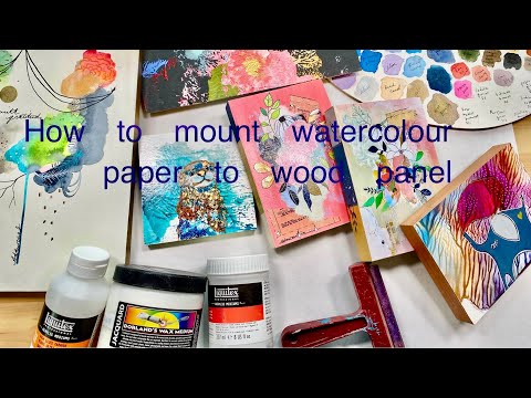 How to Mount Watercolor Paintings on Wood Panel - Lily & Thistle