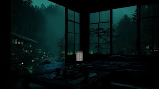 Best Rain Sounds for Deep Sleep (No Ads) 😴 | Rain on a Cozy Dark Forest Bedroom