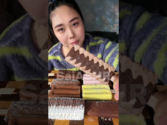 Chocolate Icecream|Hundreds layers of Snow Icecream|Chocolate Icecream|Chinese Eating asmr Mukbang