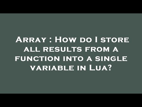 Array : How