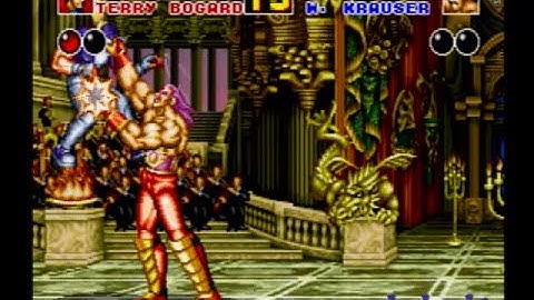 Fatal Fury 2 - (Terry Bogard) Final Boss Battle vs. Wolfgang Krauser & finale