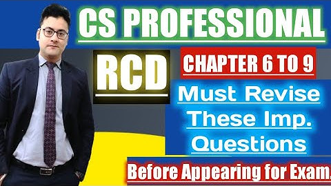 RCD CS Professional || Resolution Of Corporate Dispute CS Exams 2021||  #RCD Part -2 Imp. QUESTIONS