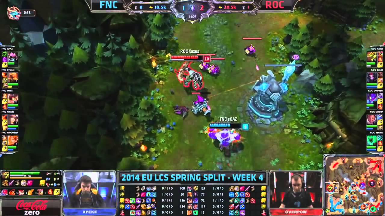 Fnatic vs Roccat | S4 | LCS EU 2014 Spring Split W4D2 | Full Game | HD