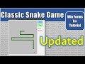 C tutorial  create a classic snakes game in visual studio with windows forms updated