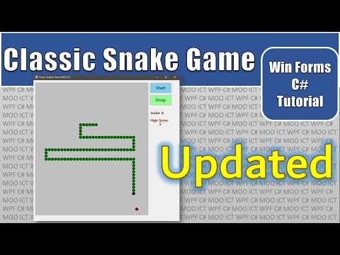 C# Tutorial - Create a Classic Snakes Game in Visual Studio with Windows Forms [UPDATED]