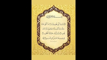 سورة المسد بصوت الشيخ المنشاوي