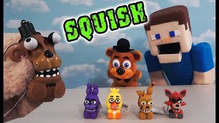 Five Nights At Freddys Funko Mini Squishy Keychains Set Unboxing Fnaf Plush